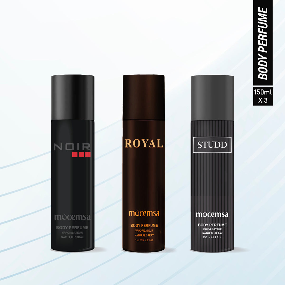 Body Perfume Gift Pack (Noir, Royal, Studd)
